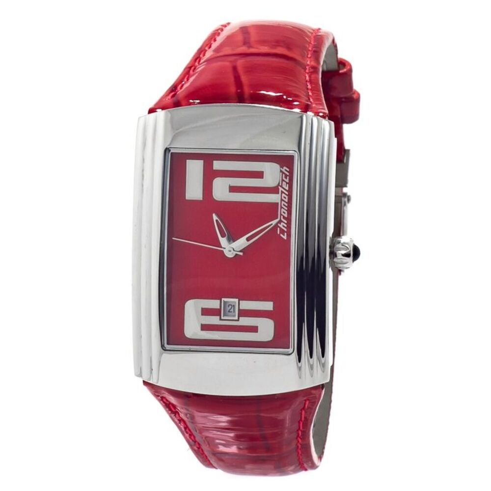 Chronotech CT7017 Red Leather Watch Women Red Watches